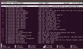  ??  ?? Once configured, you can collect, read and reply to your email from the shell with relative ease, thanks to Alpine.