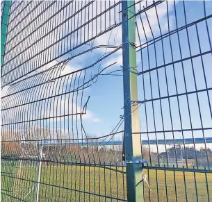  ?? ?? Thoughtles­s Vandals have caused thousands of pounds worth of damage at the park