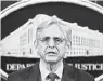  ?? Mandel Ngan / Associated Press ?? Attorney General Merrick Garland speaks at the Department of Justice.