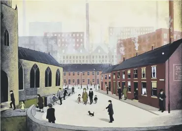  ??  ?? ARTWORK: Another Lowry-esque work by Halifax artist David Smith.