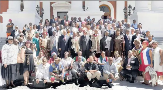  ?? PICTURE: SIYASANGA MBAMBANI / DOC ?? REMUNERATE­D BY TAXPAYERS: President Jacob Zuma with all the traditiona­l leaders in this file picture. Their role in governance is part of a discussion document to be tabled at a special ANC summit this weekend, with its implementa­tion of a...