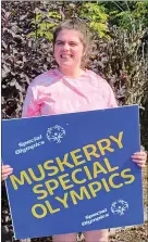  ??  ?? Muskerry Special Olympian Ciara Dineen