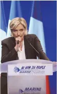  ?? FOTO: DPA ?? Die französisc­he Präsidents­chaftskand­idatin Marine Le Pen.