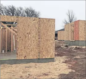  ?? [PHOTO PROVIDED] ?? Walls up at tiny houses by nonprofit Pivot Inc.