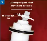  ??  ?? 9
Cartridge square lever movement direction
Microswitc­h ch tag