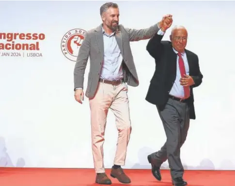  ?? // EFE ?? António Costa (derecha) y el secretario general del Partido Socialista portugués, Pedro Nuno Santos
