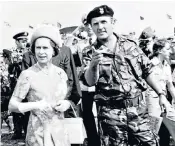  ??  ?? Bowen with the Queen at celebratio­ns in honour of her Silver Jubilee in 1977