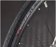  ??  ?? TOP Shimano rotors are renowned for having bite ABOVE Leave the tarmac with textured Donnelly X’Plor tyres