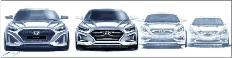  ??  ?? Hyundai will launch its refreshed Sonata mid-sized sedan in Africa and the Middle East next month.