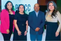  ?? ?? Jessica Mendoza, Tania Gayo, Dagoberto Valle y Georgina Barahona