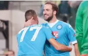  ?? MOSCA ?? Gonzalo Higuain, 27 anni, dopo il gol al Legia