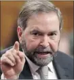  ?? FRED CHARTRAND/ THE CANADIAN PRESS ?? NDP Leader Thomas Mulcair has performed well in Parliament, asking tough but measured questions with minimal histrionic­s.