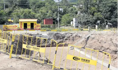  ?? FILE ?? A section of the roadway in Seven Miles, Bull Bay, St Andrew that is presently under constructi­on, part of the South Coast Highway.