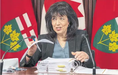  ?? FRANK GUNN THE CANADIAN PRESS ?? Auditor general Bonnie Lysyk found the Alcohol and Gaming Commission of Ontario followed up on only two-thirds of complaints from cannabis stores in the first two years of legal sales.