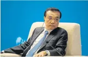  ?? Bloomberg ?? Unreliable: Chinese Premier Li Keqiang is reported to have said in 2007 that some regional GDP data was ‘man-made’ ./