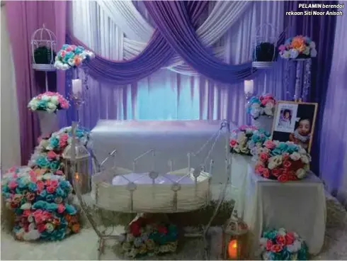  ??  ?? PELAMIN berendoi rekaan Siti Noor Anisah.