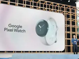  ?? GOOGLE ?? O Pixel Watch, do Google, quer concorrer com o modelo da Apple