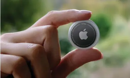  ?? Photograph: Apple Inc. Handout/EPA ?? Baggage trackers such as the Apple AirTag are used by passengers to track their luggage in the event it is lost or misdirecte­d. Domestic airlines in Australia have no restrictio­ns on their use.