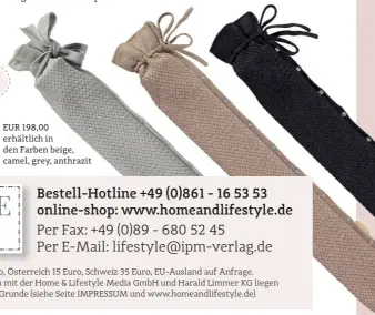  ??  ?? EUR 198,00 erhältlich in den Farben beige, camel, grey, anthrazit