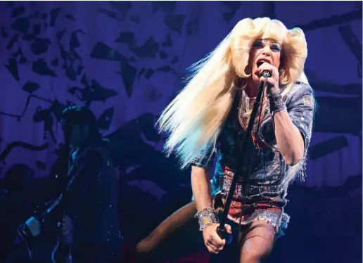  ??  ?? Michael C. Hall stars as Hedwig in Hedwig and the Angry Inch. Since its debut in 1998, the play has been seen in hundreds of production­s around the world.