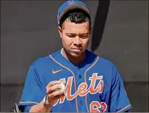  ?? Jeff Roberson / Associated Press ?? New York Mets pitcher Jose Quintana will have an operation Friday in New York that involves a bone graft to repair a stress fracture in his rib. A biopsy of a lesion on the impacted rib found the lesion was benign.