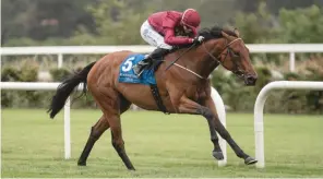  ?? (IMAGE: RACING POST) ?? Know It All (FR), a winner and Group-placed at 2, notched her first Group win in the Derrinstow­n Stud Fillies Stakes (Group 3) for 3-year-olds at Leopardsto­wn in Ireland on Wednesday.