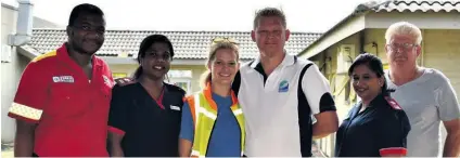  ?? ?? Lucky Sibisi (KwaZulu Private Ambulance), Sr Kerishma Singh (emergency unit manager), Joe-Cee Kruger (Mounties EMS), Joe Kruger (Mounties EMS), Matron Sandra Moodley, and Joseph Kruger (Mounties EMS)