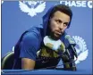  ?? JOHN HEFTI — THE ASSOCIATED PRESS ?? The Warriors’ Stephen Curry says he thinks it’s the “best thing in the world” for young guys to play every night.