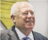  ?? ASHLEE REZIN/SUN-TIMES ?? Former Gov. Pat Quinn says Rep. Jesus “Chuy” Garcia is “a man of honesty.”