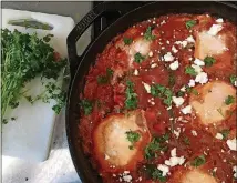  ?? CONTRIBUTE­D BY KELLIE HYNES ?? Soothe both mind and body with nourishing shakshuka.