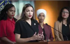  ??  ?? ‘The Squad,’ from left: Reps. Pressley, Ocasio-Cortez, Omar, Tlaib