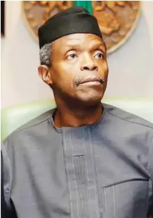  ??  ?? Vice-President Yemi Osinbajo