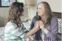  ?? AMAZON STUDIOS ?? Jeffrey Tambor, right, and Amy Landecker star in Transparen­t, which was nominated for 11 Emmy Awards.