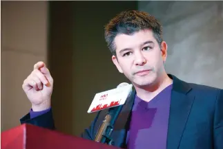  ??  ?? Travis Kalanick, CEO of Uber, announced on Wednesday he would take an indefinite leave of absence as the ride-sharing giant unveiled steps to reform its corporate culture. (AFP)