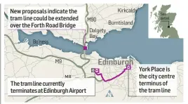  ??  ?? The City Mobility Plan, which councillor­s in the capital will discuss today, includes plans to extend Edinburgh’s tram system.