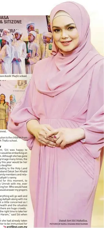  ?? Pictures by NuruL syAZANA rOse rAZMAN ?? Datuk Seri Siti Nuhaliza.