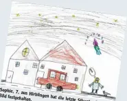  ??  ?? ophie, 7, aus ild Hirblingen festgehalt­en. hat die letzte Silvester Rakete im