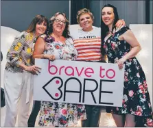  ??  ?? Dedicated fundraiser Yvie took part in the 2019 Brave to Bare in Glasgow, in aid of Rainbow Valley.