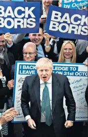  ??  ?? People power: Boris Johnson may be five days from victory