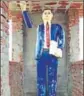  ?? HT ?? BR Ambedkar’s desecrated statue in Siddharthn­agar.