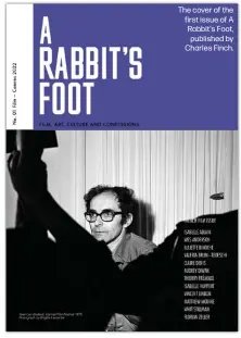  ?? ?? The cover of the first issue of A Rabbit's Foot, published by Charles Finch.