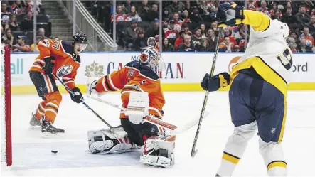  ?? JASON FRANSON/THE CANADIAN PRESS ?? The future of backup goaltender Laurent Brossoit with the Oilers is in doubt following the team’s acquisitio­n of veteran Al Montoya from the Montreal Canadiens on Thursday.