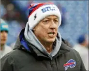  ?? BILL WIPPERT - THE ASSOCIATED PRESS ?? FILE - In this Dec. 24, 2016, file photo, Buffalo Bills Hall of Fame quarterbac­k Jim Kelly is seen before before an NFL football game in Orchard Park, N.Y.