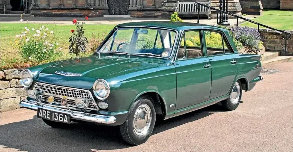  ??  ?? A 1963 Ford Cortina 1500 GT that is headed to auction in the UK on August 20, 2016.