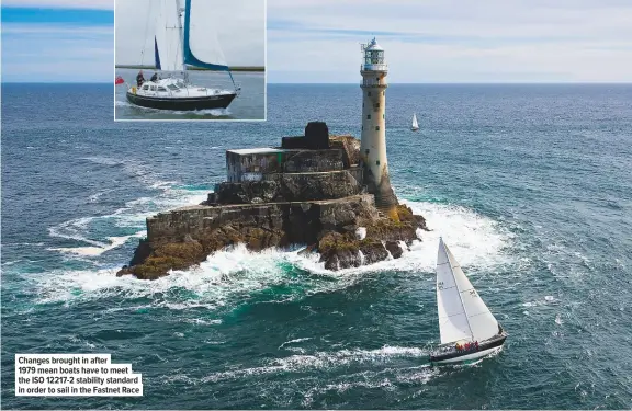  ??  ?? Changes brought in after 1979 mean boats have to meet the ISO 12217-2 stability standard in order to sail in the Fastnet Race