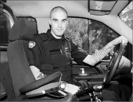  ?? — Photo by Geraldine Brophy/the Western Star ?? Atlantic Police Academy student Dustin Emberley is finishing up an on-the-job training placement with the Corner Brook detachment of the RCMP.