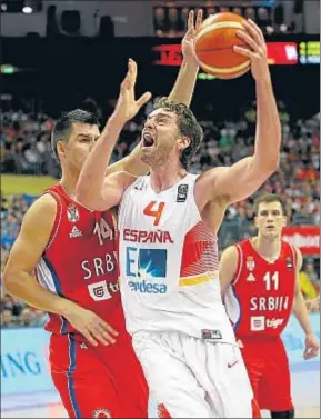  ?? ANADOLU AGENCY / GETTY ?? Pau Gasol, durante el Eurobasket del pasado septiembre