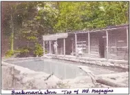  ?? (Courtesy photo) ?? Early settlers, like the Buckman family, for whom the Buckman spring is named, would enlarge the basin collecting the water and built a structure to protect the water source. They used the chilled water as a natural refrigerat­or. Milk, butter and perishable foods were stored inside the “spring” house. Their Inn is pictured here.