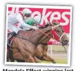  ??  ?? Mandela Effect winning last year’s Mowbray Stakes.