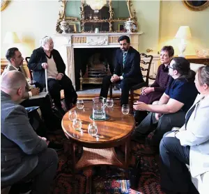  ?? ?? Margaret Caldwell meets First Minister Humza Yousaf at Bute House